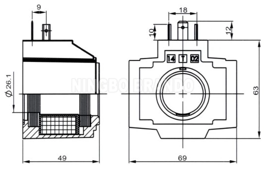 26mm Hole DSG-03 Series Hydraulic Directional Control Solenoid Valve Coil A100 A120 A200 A240 110V 120V 220V 240V 35W